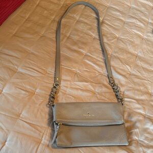 Kate Spade Taupe Leather Crossbody Bag